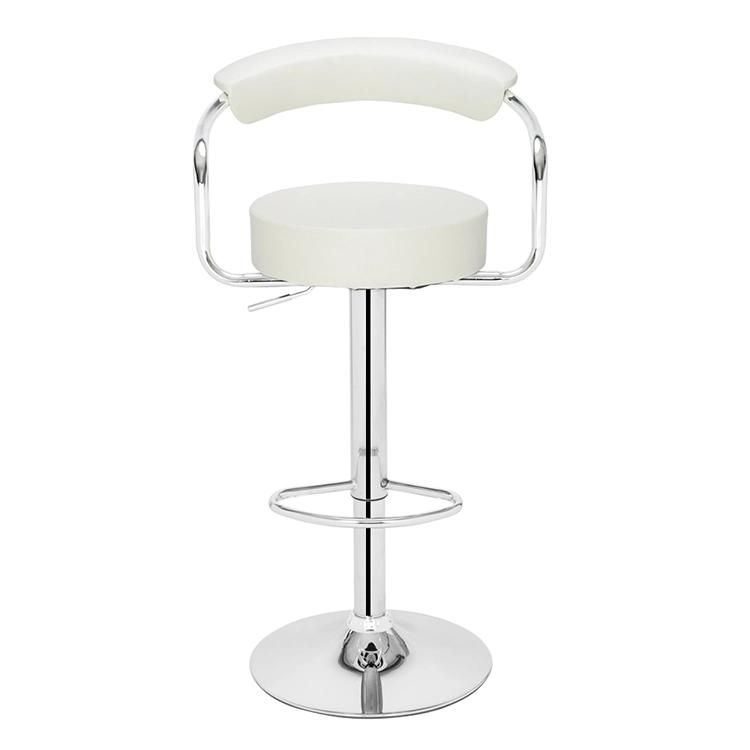 Modern Cafe Furniture White PU Leather High Bar Chairs for Sale