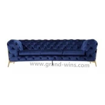 Modern Simple Villa Living Room Armrest Button Shaped Sofa