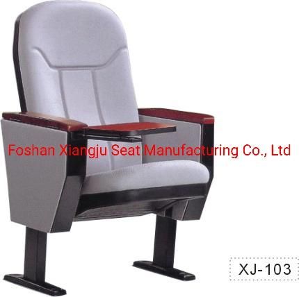 Durable Home Theater Furniture Cheap Price 3D Folding Auditorium Cinema Chair with Writing Tablet