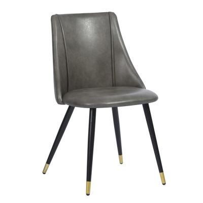 Modern Living Room Royal Furniture Antique Dinner Stainless Steel PU Leather Fabric Dining Room Chair
