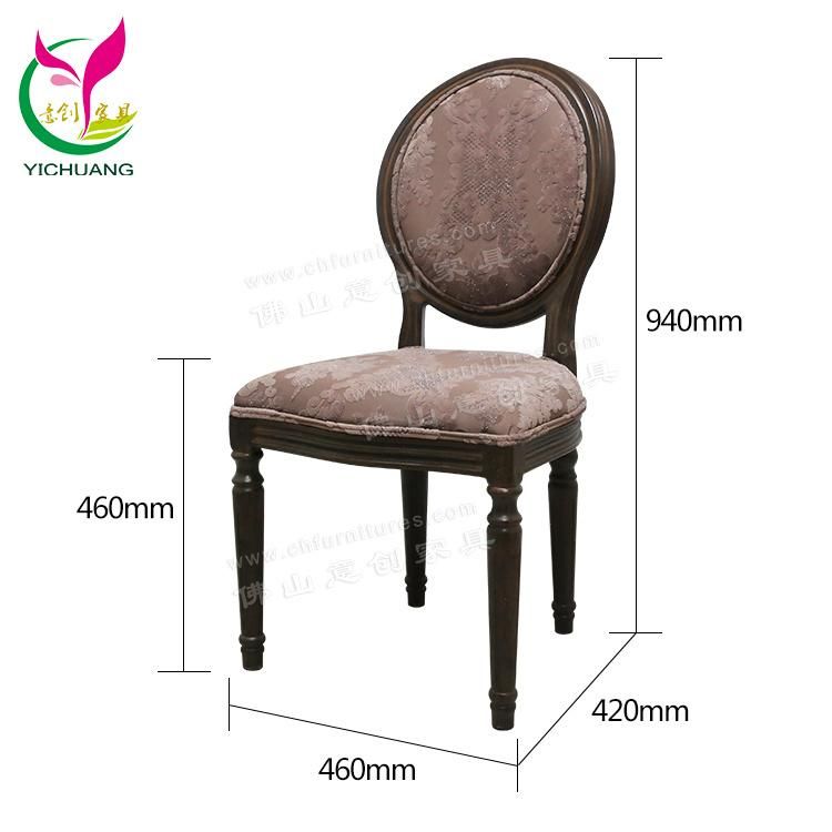 Yc-D18 Aluminum PU Leather Wedding Louis Imitated Wood Chair for Sale