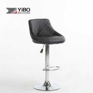 Factory Wholesale Cheap Swivel PU Fabric Diamond Effect Adjustable Seat Bar Stool