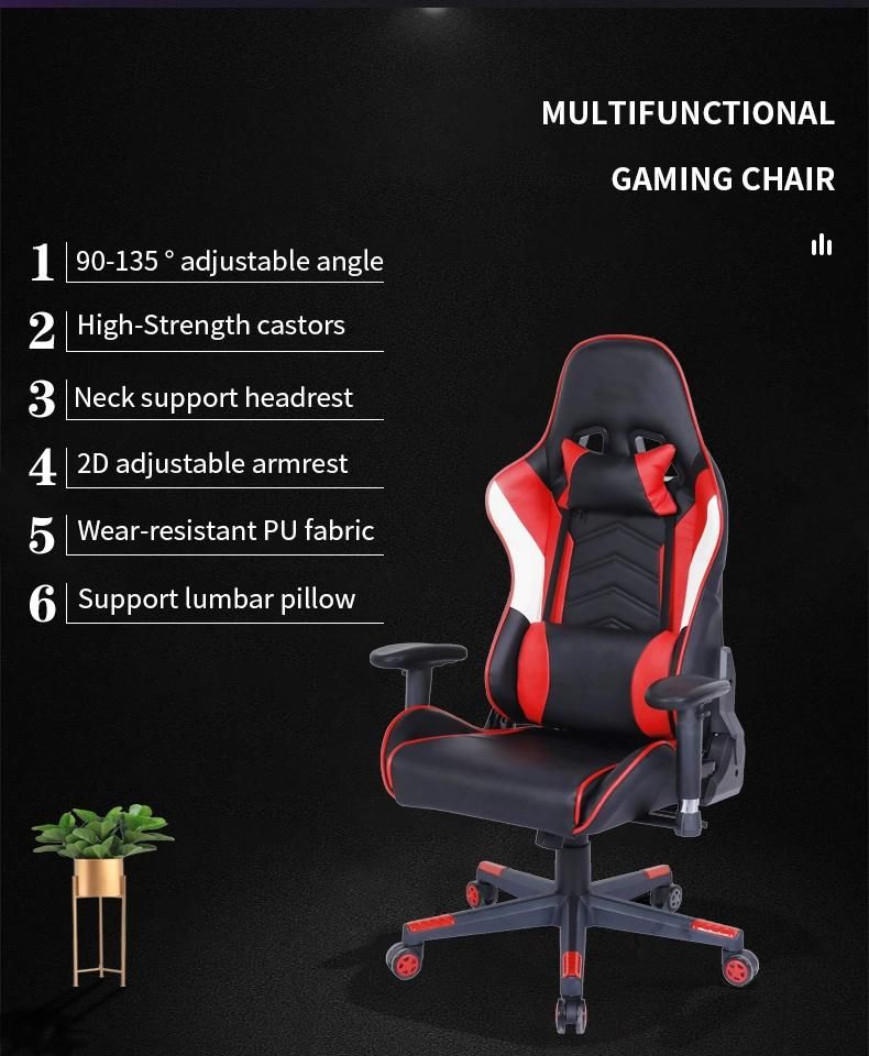 Silla Gamer Office Game Leather Home Office Gaming Chair