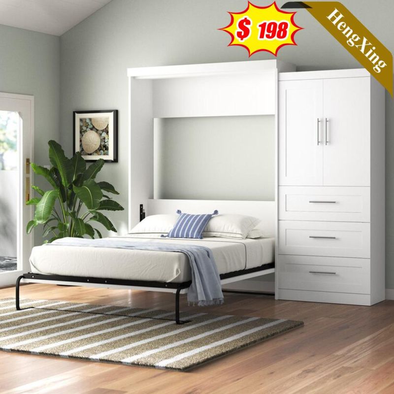 Popular Modern Furniture Panel Steel Frame Folding Wall Murphy Bed with Hardware Kit