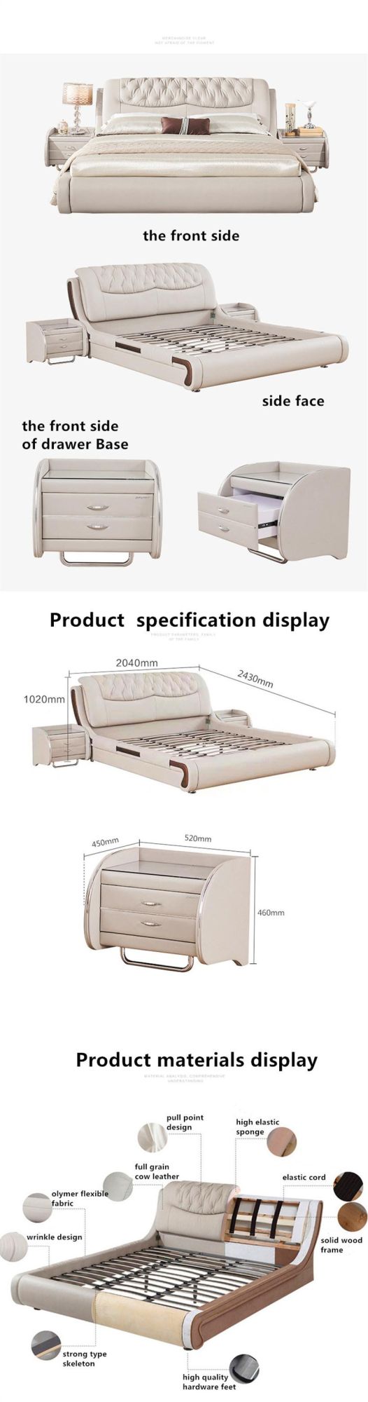 Light Luxury European 1.8m Soft Bed Modern Simple Furniture 0177-4