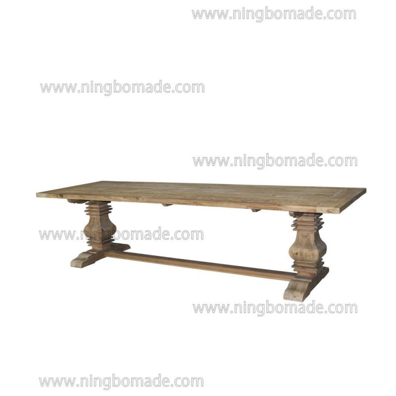 Classic Chic Eco-Friendly Paint Furniture Natural Reclaimed Pine Dining Table