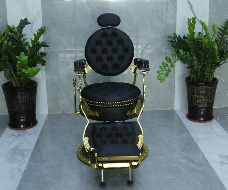 Hl-9260 Salon Barber Chair for Man or Woman with Stainless Steel Armrest and Aluminum Pedal