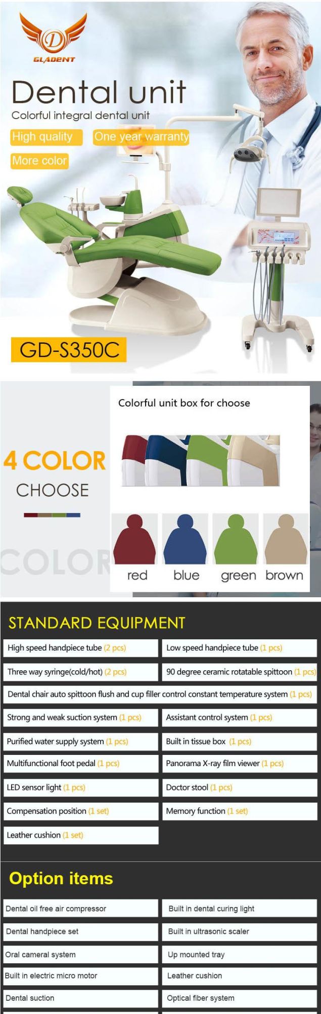Best Sale FDA Approved Dental Chair Dental Chair Price List/Cheap Dental Supplies/Dental Surgery Furniture