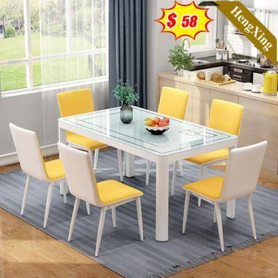 Wholesale Modern Design Square/Rectangle White Marble Dining Table for 6 People