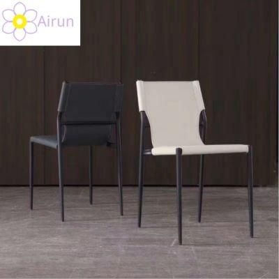Commercial Furniture Hotel Furniture Comfortable Design Leather Fabric Hotel Meeting Banquet Iron Steel Stacking Restaurant Chair