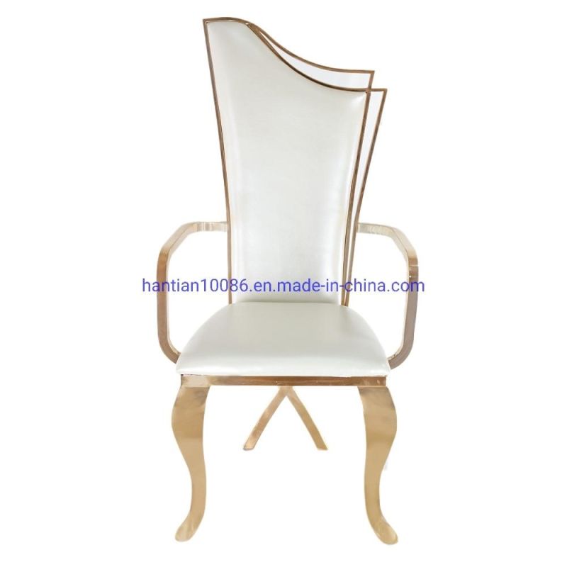 X Shape Back Hotel Dining Chair with Armrest for Banquet Wedding Event