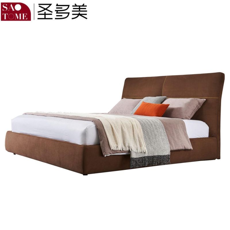 Modern Hotel Family Bedroom 150m Leather Brown Double King Bed