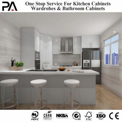 PA High Gloss Luxury French Corner Kitchen Unit Smart Modern Price Kitchen Cabinets