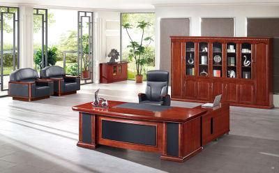 Classic Leather Panel Mahogany Office Executive Desk (FOH-A69242)