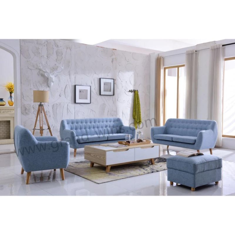 Nordic Style Patchwork Fabric Lobby Sofa Set Hotel Lobby Furniture