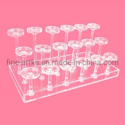 Custom Wedding Party Decoration Supplies Multi-Row Legs Clear Acrylic Cupcake Display Stand