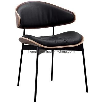 Modern Home Furniture Living Room Set Leather Wood Dining Chairs