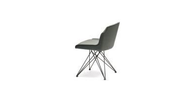 CFC-06 360&ordm; Swivel Dining Chair/Microfiber Leather//High Density Sponge//Metal Base/Italian Sample Furniture in Home and Hotel