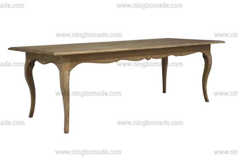 Antique Nordic Classic Furniture Dark Natural Oak Crooked Legs Dining Table