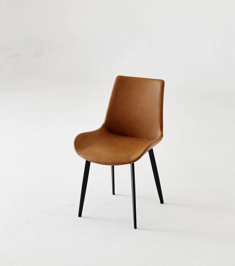 Home Luxury Funriture Brown PU Leather Dining Chair