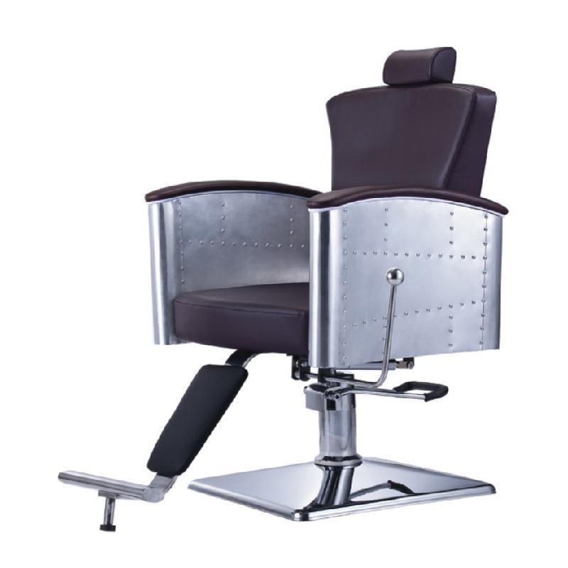 Hl-1177 Salon Barber Chair for Man or Woman with Stainless Steel Armrest and Aluminum Pedal