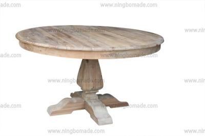 Nordic Country Farm House Design Furniture Nature Reclaimed Fir Wood Round Table