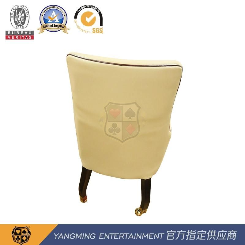 High-Quality Oak Metal Pulleys Can Be Customized Logo Baccarat Player Croupier Chair Ym-Dk08