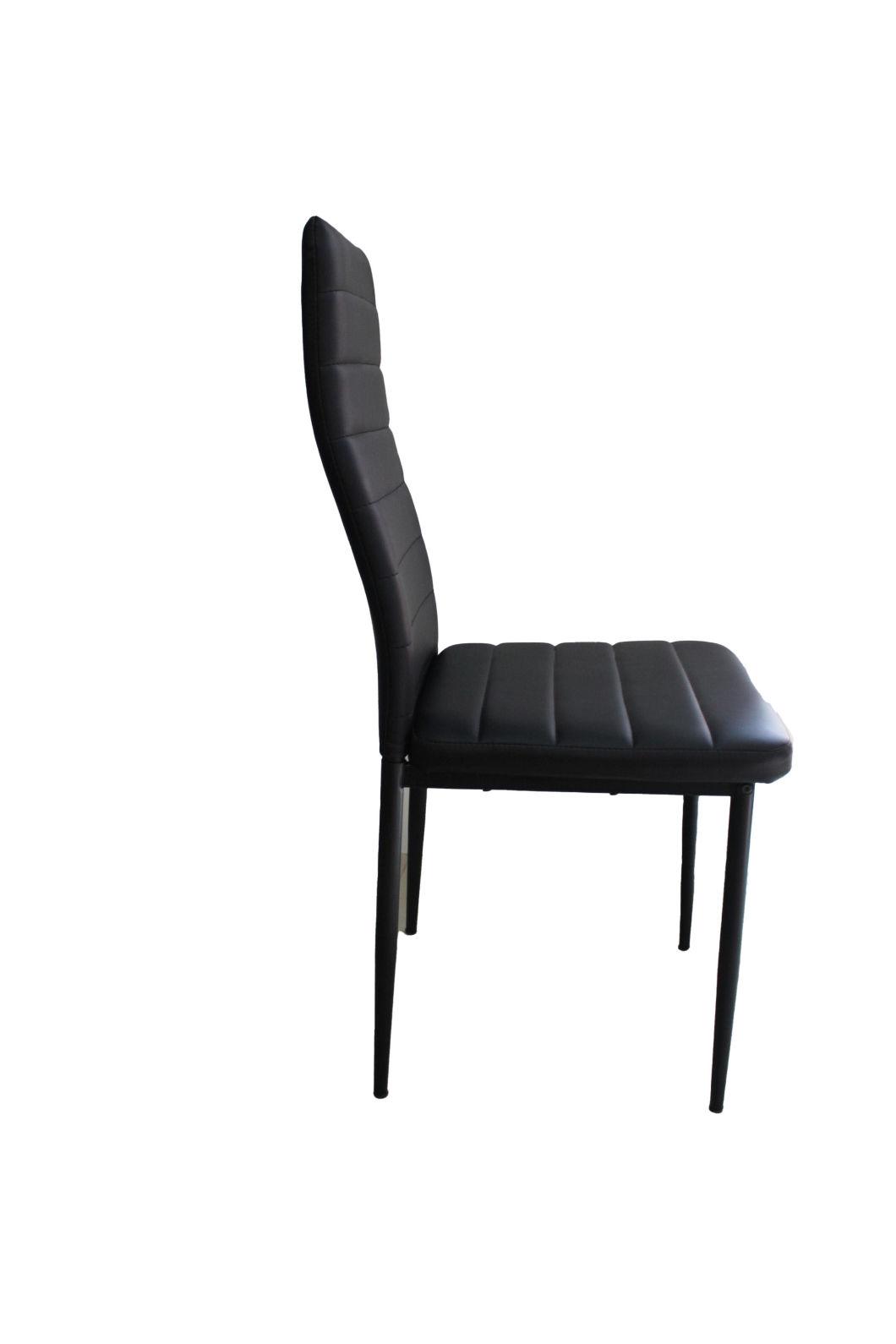 Modern Furniture Cheap PU Dining Chair with Steel Tube Legs