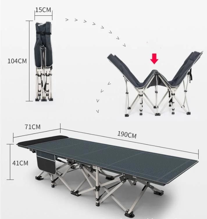 Top Selling Economic Single Metal Folding Bed for Outdoors