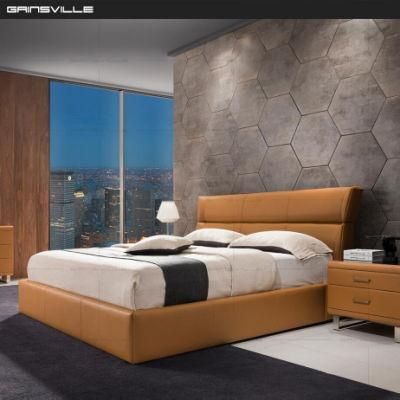 Modern Furniture 5 Star Hotel Bedroom Furniture Wall Bed Leather Bed Gc1717