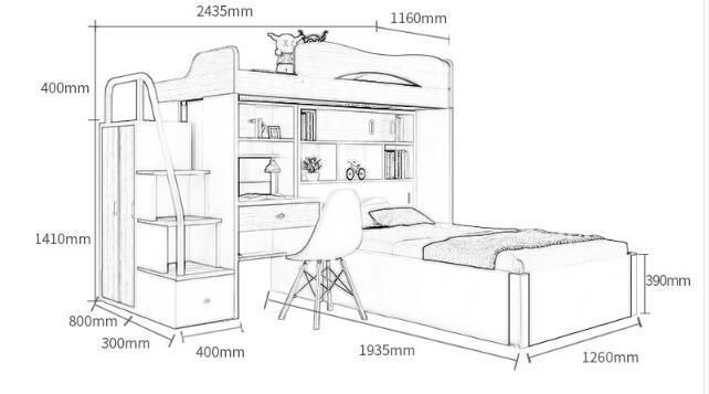 Modern MDF Home Children School Apartment Hotel Wooden Bunk Bed Bedroom Furniture Sets