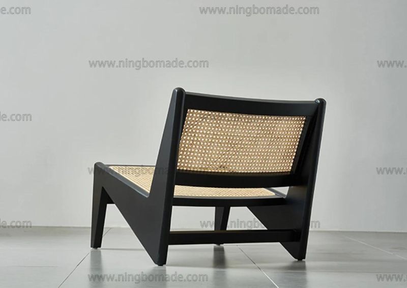 Elegant Rattan Upholstery Furniture Black South Elm and Nature Rattan Leisure Chair