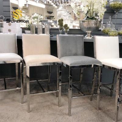Modern Home Furniture Kitchen Stainless Steel Bar Chairs