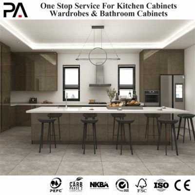 PA 2022 New Design Customized MDF Luxury Brown UV Kitchen Cabinets