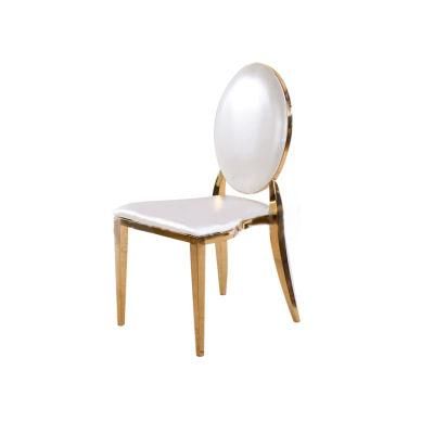 Luxury Home Restaurant Wedding Furniture Quality PU Leather Dining Chair with Gold Legs for Banquet