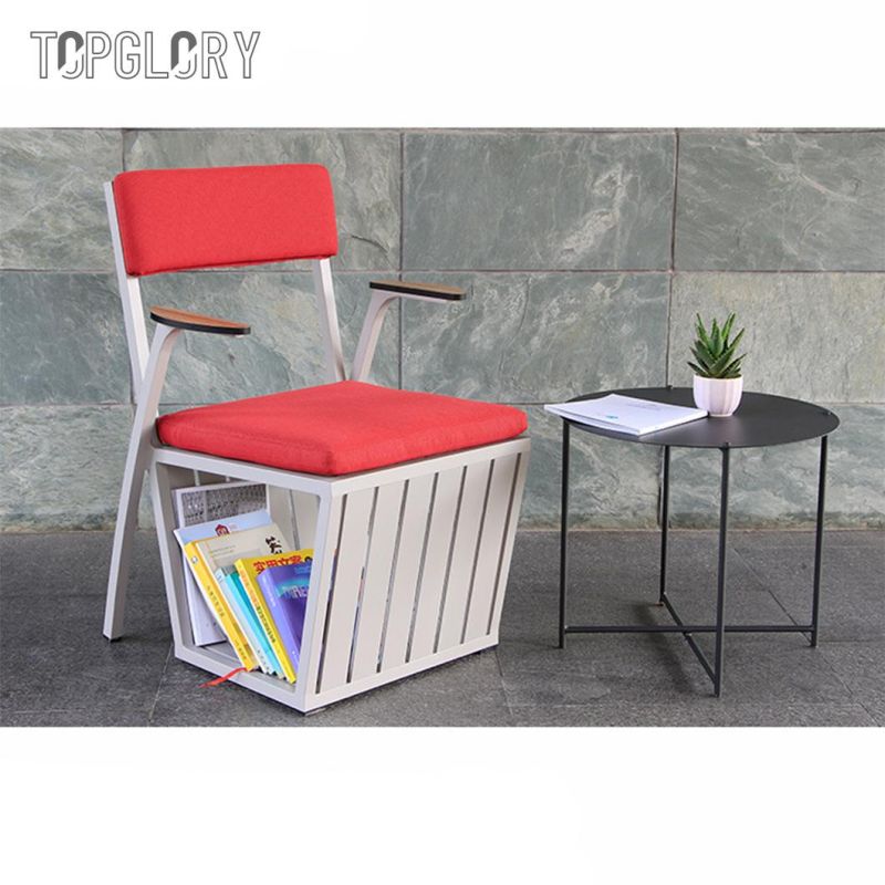 Hot-Selling Creative Design Customized Laser Cut Aluminum Frame Garden Patio Outdoor Chair with Armrest