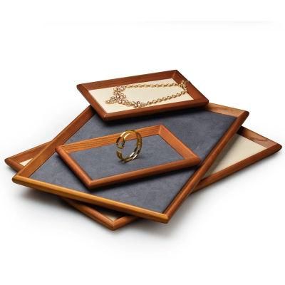 Fashion Portable Leather Jewelry Ring Display Organizer Box Tray Holder Earring for Storage Case Showcase