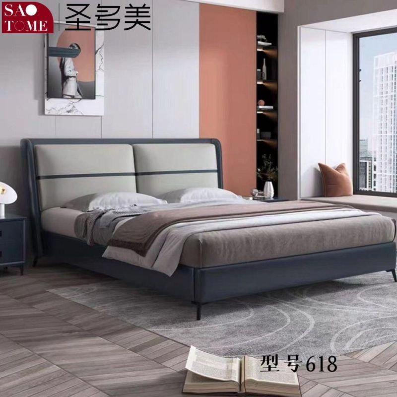 Home Hotel Wholesale Bedroom King Size Bed Leather Headboard Luxury Furniture