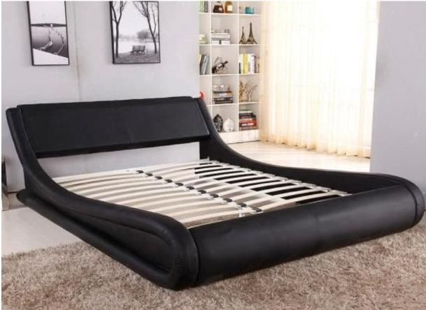 Modern Bedroom Furniture High Quality Genuine Leather King Bed