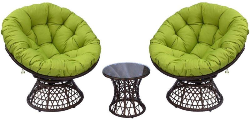 Outdoor Modern Patio Swivel Sofa Garden Leather Dining Rattan Bar Chair Swivel Accent Leisure Wicker 360 Degree Swivel Chair