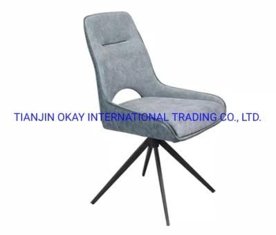 Contemporary Green Black Gray Blue Dining Chairs Italian Modern Patio PU Leather Upholstered Dining Chair with Metal Legs