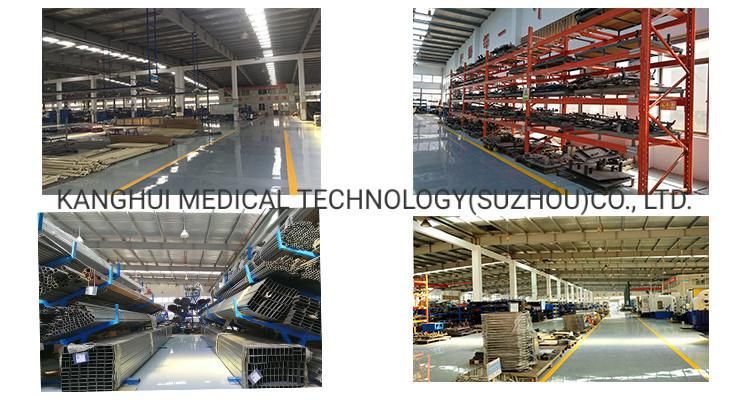 Four Wheels Hydraulic Adjusted Height Medical Equipment Delivery Bed with Assist Platform