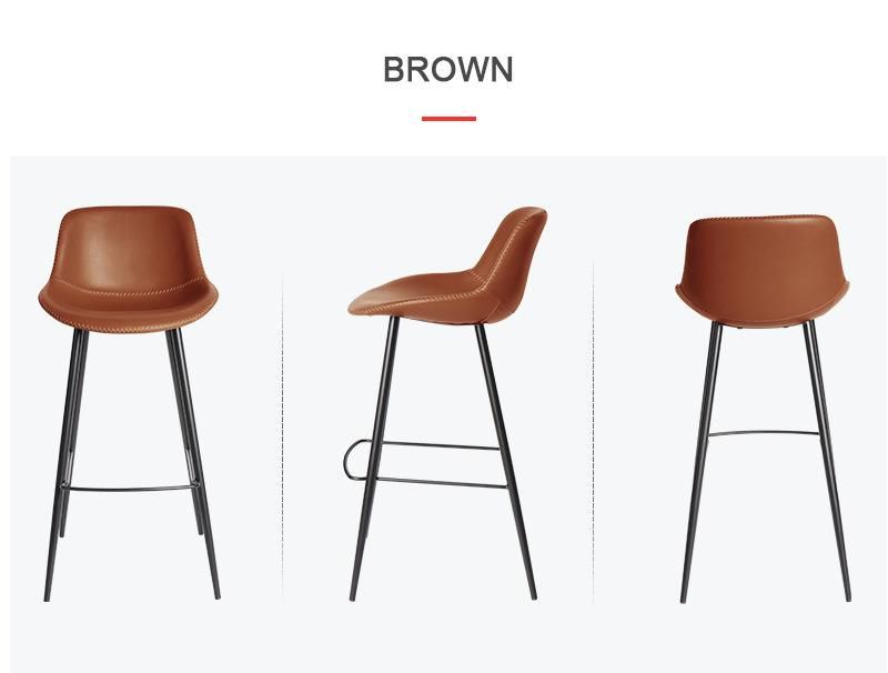 Modern Restaurant Bar Stool Hotel Furniture Leather for Kitchen Island