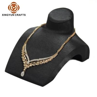 Hot Sales Customized Black PU Leather Jewelry Display Bust Factory Wholesale Neckalce Stand