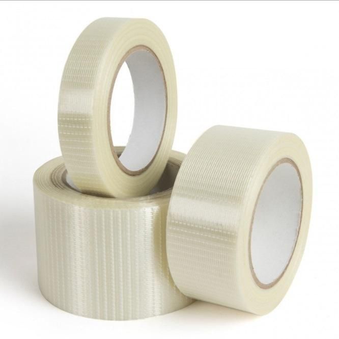 Low Price 0.15mm Thick Self Adhesive Single Sided Glassfiber Mesh Tape for Carton Packing