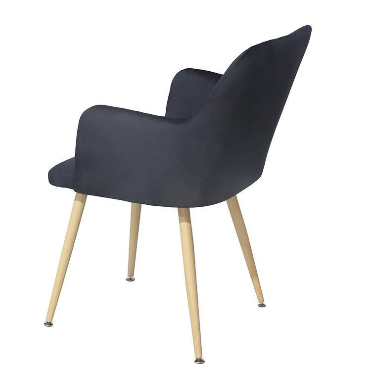 New Style Modern Colors Velvet PU Leather Dining Chair with Armrest