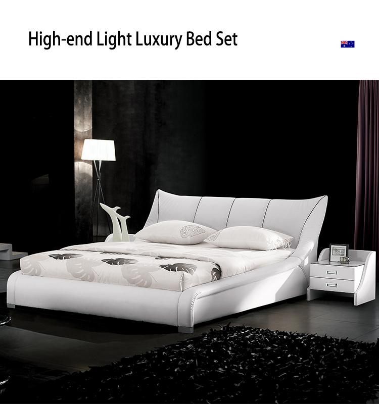 Wholesale Foshan Furniture Bedroom Bed Furniture King Size Leather Bed Gc1607