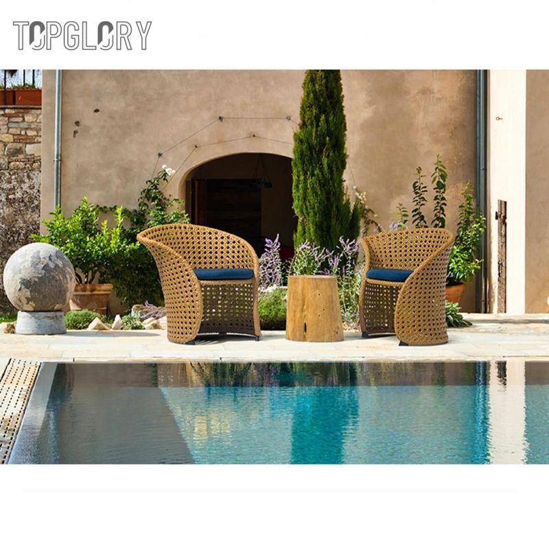 Hot Sale New Design Modern Hotel Outdoor Patio Rattan Garden Furniture High Back Chair