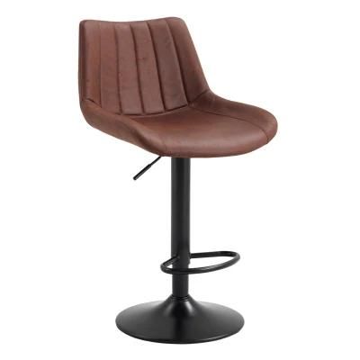 Best Selling Modern Cheap Comfortable PU Leather Swivel Adjustable Bar Stool