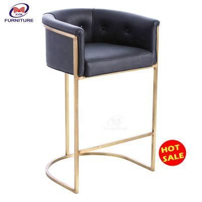 Wholesale Commerical Century Modern Stainless Steel Leather Bar Chair